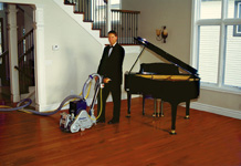 yerke floors president bill yerke with atomic dcs on natural brazillian cherry floor